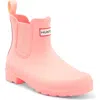 Hunter Original Waterproof Chelsea Rain Boot In Orange Flair/white Multi