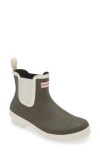Hunter Original Waterproof Chelsea Rain Boot In Ryegrass/ British Ice