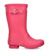 Hunter Pink Kids' Junior Originals Rubber Wellington Boots Eur 37 / 4 Uk In Pink