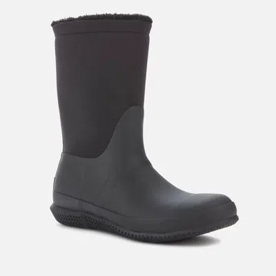 Hunter Original Wft2052nre-blk Boots Women 7 Black Sherpa Lined Roll Top Zpo3483