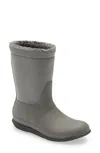 Hunter Original Wft2052nre-tdy Boots Woblack Sherpa Lined Roll Top Zap301 In Gray