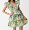 Hunter Pamela Dress In Garden Party In Green