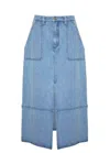 Hunter Parke Skirt In Blockely Denim In Multi