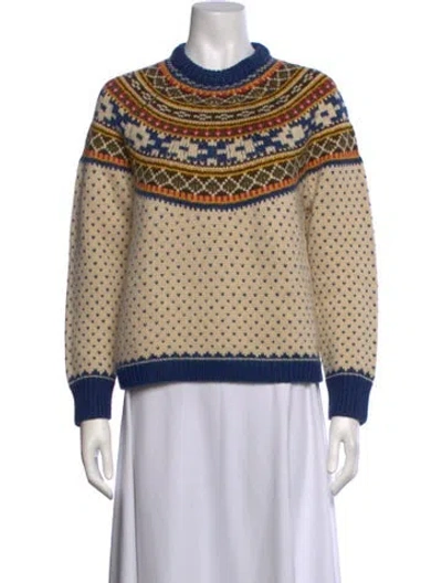 Pre-owned Hunter Patterned Crew Neck Sweater In Neutrals