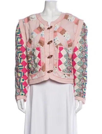Pre-owned Hunter Patterned Jacket In Pink