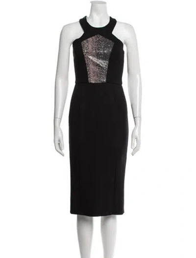 Pre-owned Hunter Patterned Knee-length Dress In Black