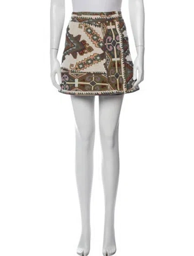 Pre-owned Hunter Patterned Mini Skirt W/ Tags In Multicolor