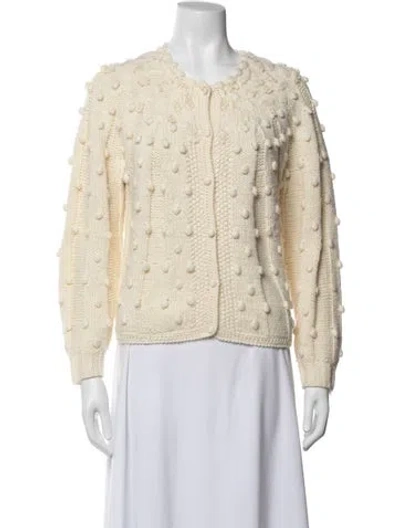 Pre-owned Hunter Patterned Open Front Sweater In Neutrals