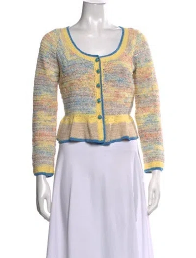 Pre-owned Hunter Patterned Scoop Neck Sweater In Multicolor