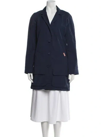 Pre-owned Hunter Peacoat In Blue
