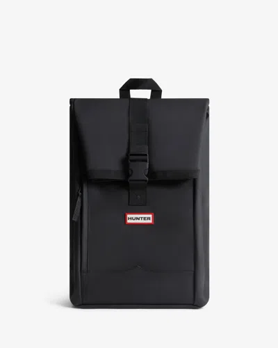 Hunter Pentallen Roll Top Clip Backpack In Black