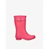 Hunter Pink Kids' Junior Originals Rubber Wellington Boots Eur 37 / 4 Uk In Pink