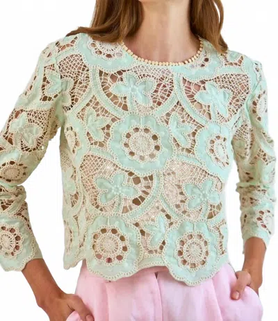 Hunter Pippa Top In Lagoon Lace In Green