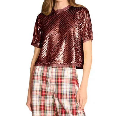 HUNTER PIXIE TOP IN MULBERRY SEQUIN