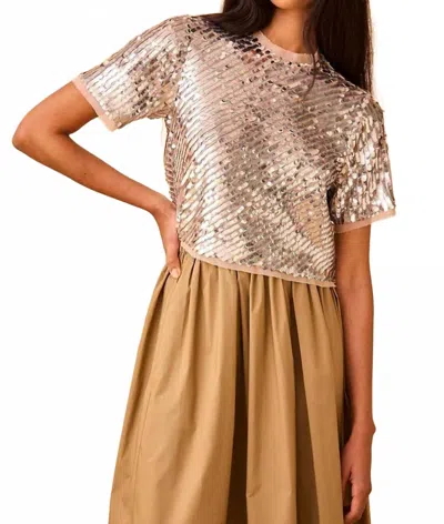 Hunter Pixie Top In Rose Sequin In Multi