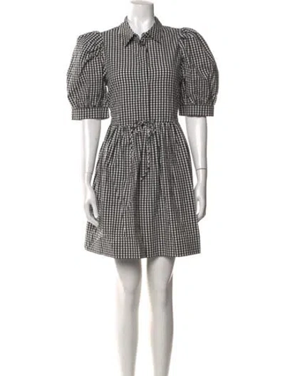 Pre-owned Hunter Plaid Print Mini Dress W/ Tags In Black
