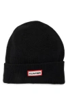 Hunter Play Fleece Lined Cuffed Beanie In Black