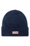 Hunter Play Fleece Lined Cuffed Beanie In Blue