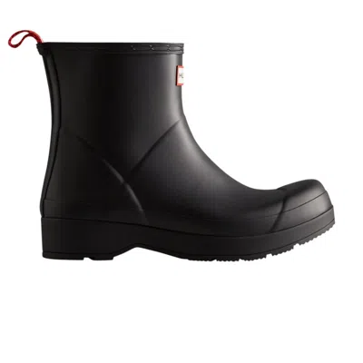 Pre-owned Hunter Play Short Rain Boot 'black' | Men's Size 10