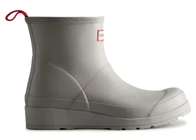 Pre-owned Hunter Play Short Rain Boots (women's) Sneakers In Zinc