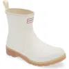 Hunter Play Short Waterproof Rain Boot In British Ice/red/white