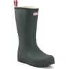 Hunter Original Play Tall Waterproof Rain Boot In Flexing Green/white Willow