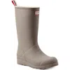 Hunter Play Tall Medium Natural Shearling Mid-calf Rain Boots In Millstone