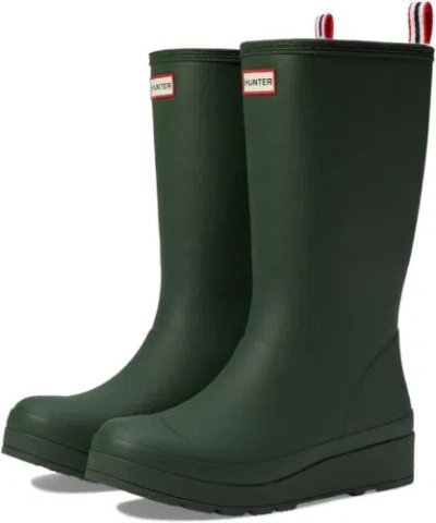 Pre-owned Hunter Play Tall Sherpa Insulated Boot In Flexing Green/white Willow