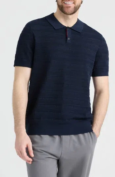 Hunter Portier Polo Sweater In Blue