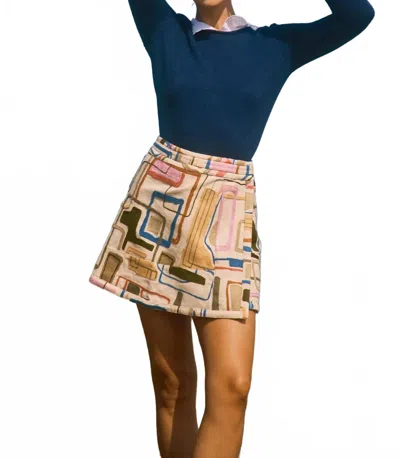 Hunter Powell Mini Skirt In Montauk Tapestry In Multi