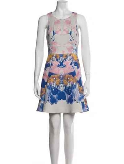 Pre-owned Hunter Printed Knee-length Dress In Gray