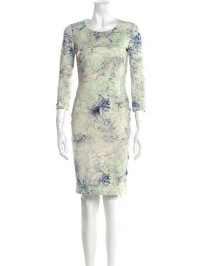 Pre-owned Hunter Printed Knee-length Dress In Neutral