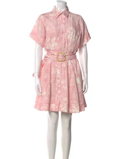 Pre-owned Hunter Printed Knee-length Dress In Pink