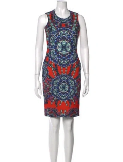 Pre-owned Hunter Printed Knee-length Dress In Red