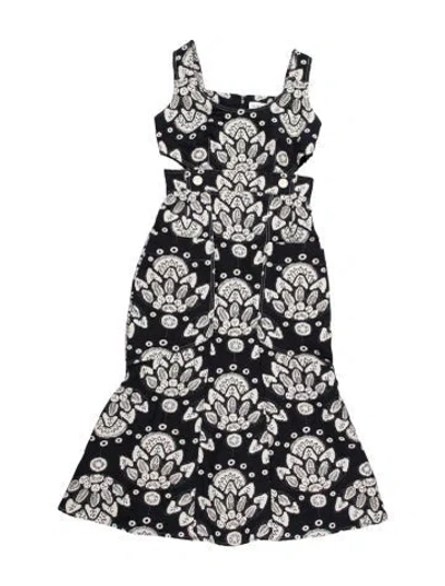 Pre-owned Hunter Printed Long Dress In Blue