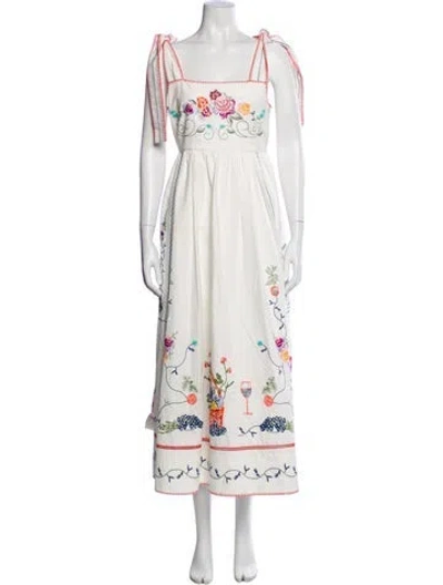 Pre-owned Hunter Printed Long Dress In Gray