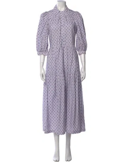 Pre-owned Hunter Printed Long Dress In Multi