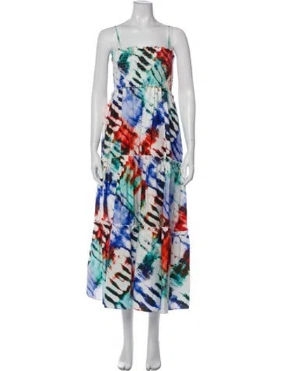 Pre-owned Hunter Printed Long Dress In Multi