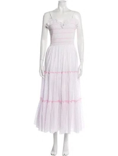 Pre-owned Hunter Printed Long Dress In Pink