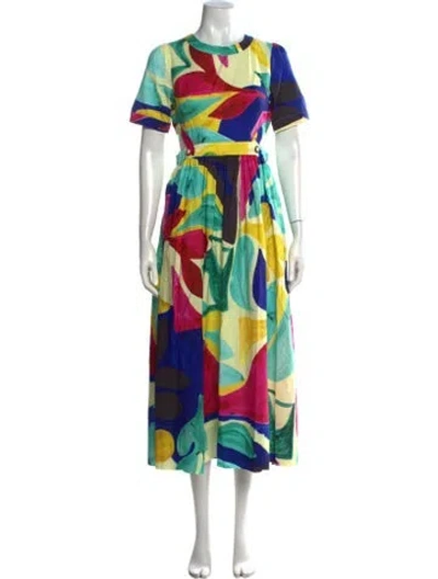 Pre-owned Hunter Printed Long Dress W/ Tags In Green