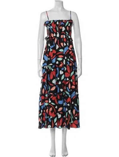 Pre-owned Hunter Printed Midi Length Dress In Multi