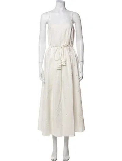 Pre-owned Hunter Printed Midi Length Dress In Neutrals