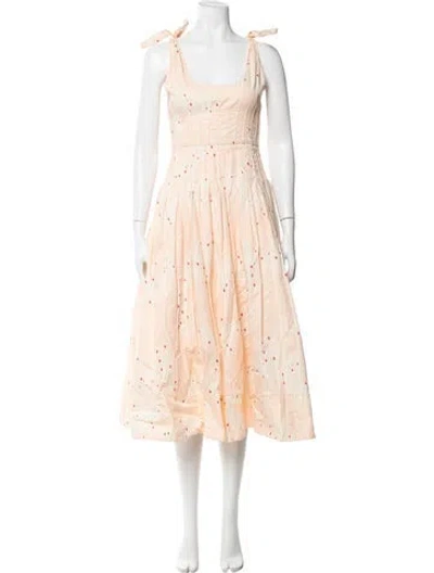 Pre-owned Hunter Printed Midi Length Dress In Pink