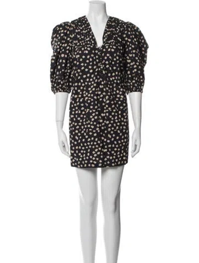 Pre-owned Hunter Printed Mini Dress In Black