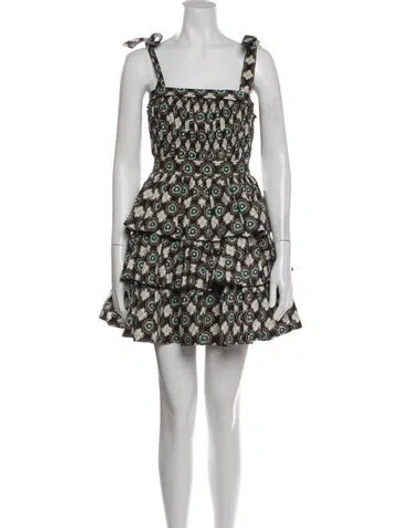 Pre-owned Hunter Printed Mini Dress In Black