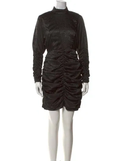 Pre-owned Hunter Printed Mini Dress In Black