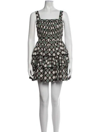 Pre-owned Hunter Printed Mini Dress In Black