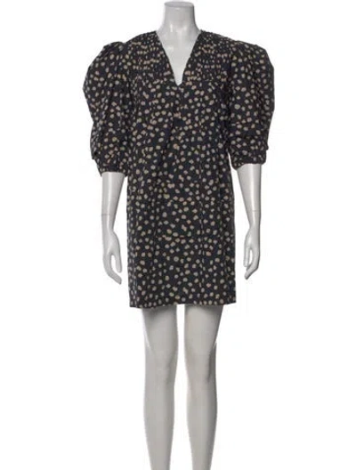 Pre-owned Hunter Printed Mini Dress In Blue