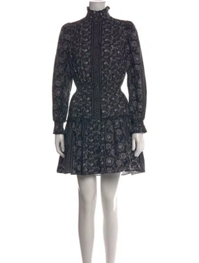 Pre-owned Hunter Printed Mini Dress In Blue