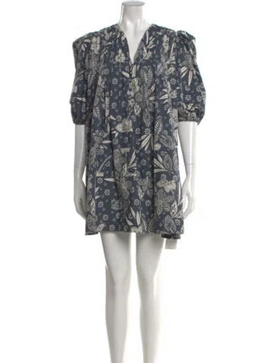 Pre-owned Hunter Printed Mini Dress In Gray